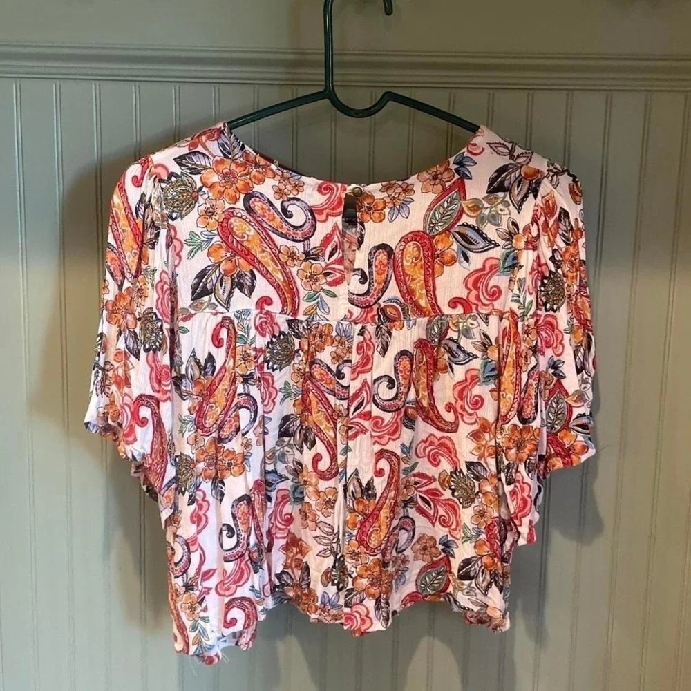 Gypsies and Moondust Womens Blouse Paisley Pattern‎ Size Medium - Picture 2 of 5